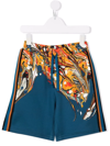 Dolce & Gabbana Paint-print Shorts In Blue