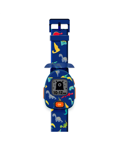 American Exchange Unisex Kids Playzoom Dino Dark Blue Silicone Strap Smartwatch 42.5 Mm
