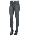 Democracy Womens High Rise Slimming Panels Straight Leg Jeans In Gray