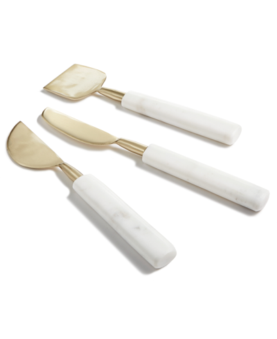 Hotel Collection Marble Cheese Knives, Created For Macy's In White