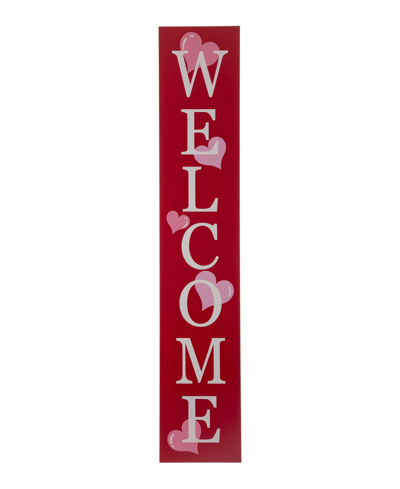 Glitzhome Valentine's Large Porch Sign Decor In Red