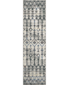 D Style Brisbane Br8 2'3" X 7'6" Runner Area Rug In Silver-tone