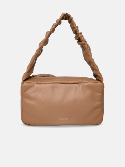 Frenzlauer Beige Leather Flyer Crispy Bag In Brown