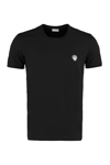 Dolce & Gabbana Dolce&gabbana Black Crewneck T Shirt With Logo Plaque In Black