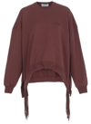 Ambush Drawstring Crewneck Sweatshirt In Sable Sabl
