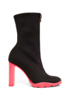 Alexander Mcqueen Scuba Fabric Boots In Black