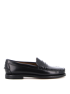 Sebago Black Pull-on Loafers In Black