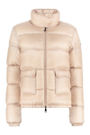 Moncler Lannic Short Down Jacket In Light Pink