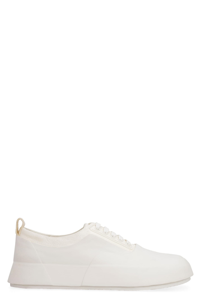 Ambush Rubber And Leather Low-top Sneakers In White