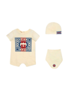 GUCCI NEWBRON SET HAT ,BIB AND ROMPER