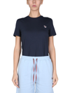 Ps By Paul Smith Ps Paul Smith Zebra Patch Crewneck T In Blu