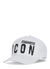 Dsquared2 Be Icon Baseball Cap In Bianco+nero