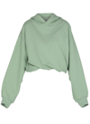 Attico Maeve Interlock Cotton Jersey Hoodie In Sage Green