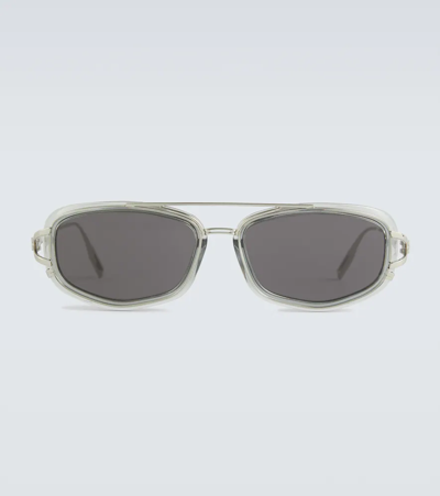 Dior Neo S1u Rounded Sunglasses In Grey/smoke