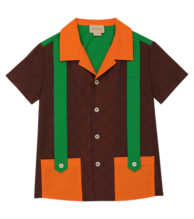 Gucci Kids' Multicolor Shirt For Boy With Double Gg