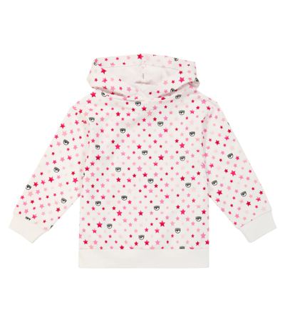 Monnalisa Kids' X Chiara Ferragni Baby Printed Hoodie In Allover Rainbow