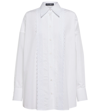 Dolce & Gabbana Fitted Cotton Poplin Shirt In Bianco Ottico