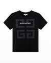 Givenchy Kids' Boy's Short-sleeve T-shirt With 4g Logo On Front In 09b Black