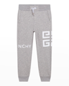 Givenchy Kids' Boy's Sweatpants With 4g Logo In A01 Grey