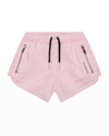 GIVENCHY GIRL'S ATHLETIC SHORTS IN 4G JACQUARD WITH MESH LINING