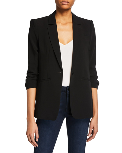 CINQ À SEPT KHLOE CREPE 3/4-SLEEVE BLAZER