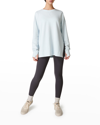 Sweaty Betty After Class Split Sweatshirt In Azure Blue