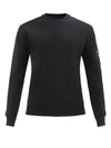 C.p. Company Lens-sleeve Cotton-jersey Sweatshirt In Black