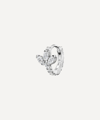 Maria Tash 18ct 6.5mm Diamond Lotus Eternity Single Hoop Earring In White
