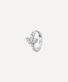 MARIA TASH MARIA TASH 18CT 8MM DIAMOND LOTUS ETERNITY HOOP EARRING