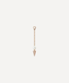 Maria Tash 14ct Short Pearl And Spike Pendulum Charm In Rose