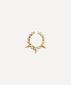 Maria Tash 14ct 8mm Granulated Triple Short Spike Tash Cuff In Yellow