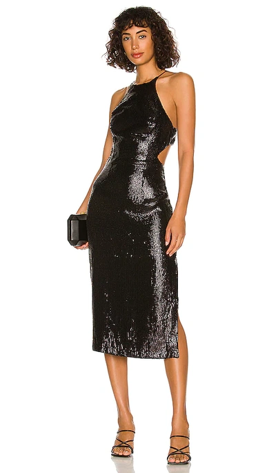 Bardot Easton Midi Sequin Dress In Black