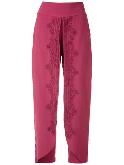 Martha Medeiros Babi Crepe Layered Trousers In Pink