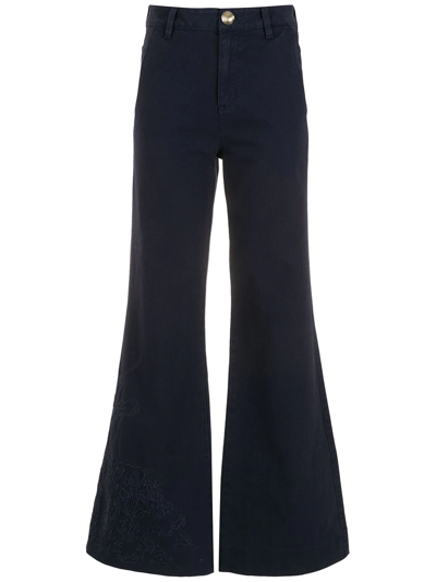 Andrea Bogosian Aven High-waist Flared Jeans In Blue