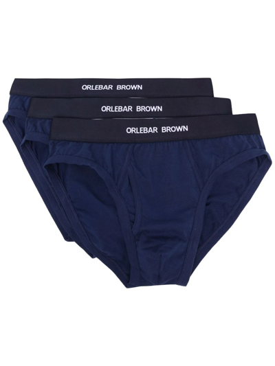 Orlebar Brown Logo-waistband Boxer Set In Blue