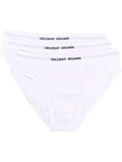 Orlebar Brown Logo-waistband Cotton Briefs In White