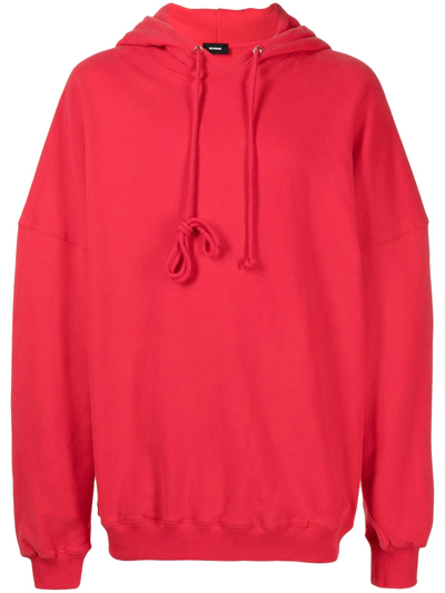 We11 Done Rear-logo Oversized Hoodie In Red