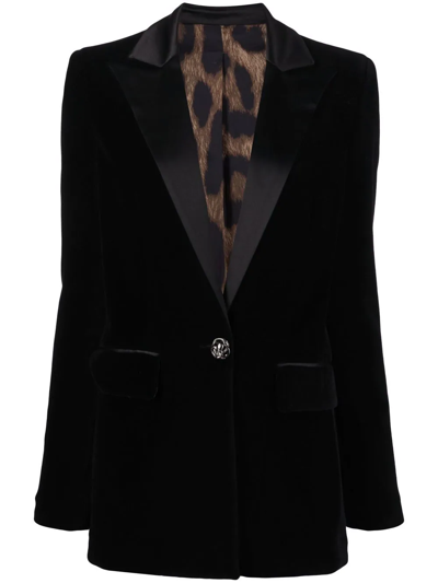 Philipp Plein Crystal-embellished Velvet Blazer In Black