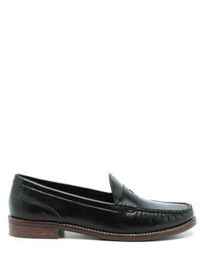 Sarah Chofakian Brighton Leather Loafers In Black