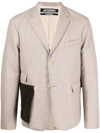 JACQUEMUS POUCH-POCKET SINGLE-BREASTED BLAZER