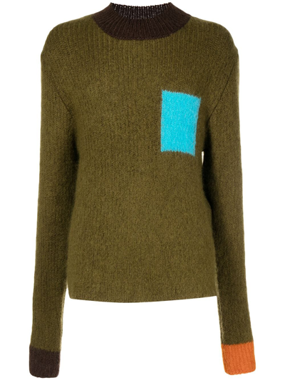 JACQUEMUS COLOR-BLOCK CREWNECK SWEATER