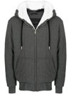 Moose Knuckles Classic Bunny Hoodie Sweatshirt In Grey