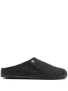 Birkenstock Zermatt Standard Wool Felt Unisex Clogs In Black
