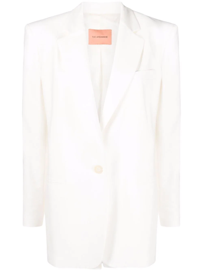 The Andamane Single-breasted Oversized Blazer In Weiss
