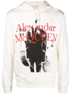 Alexander Mcqueen Printed Hooded Sweatshirt In White