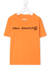 Mm6 Maison Margiela Teen Logo Print T-shirt In Orange