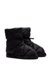 Prada Black Quilted Nylon Drawstring Ankle Boots In Black