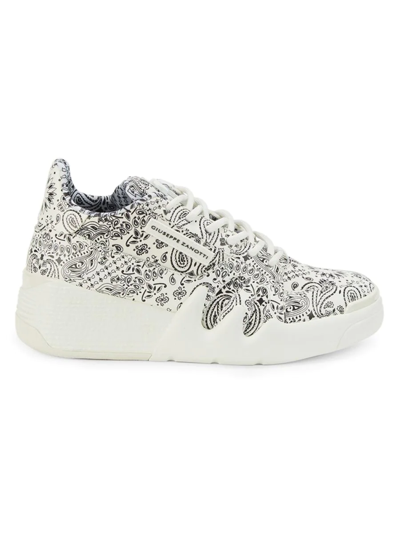 Giuseppe Zanotti Women's Women's Paisley-print Wedge Sneakers In Blanc