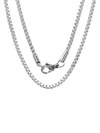 Anthony Jacobs Men's Stainless Steel Round Box Link Chain Necklace In Neutral