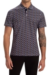 Bugatchi Ooohcotton® Tech Geo Print Polo In Mocha